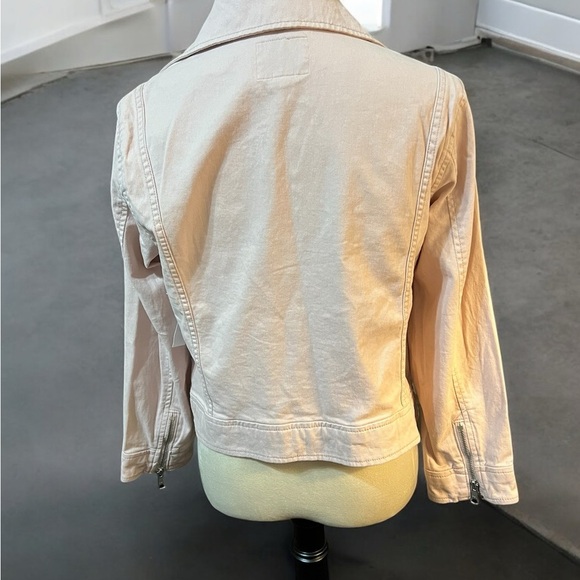 Old Navy Pink Jean Jacket with Asymmetrical Zipper - Picture 4 of 6